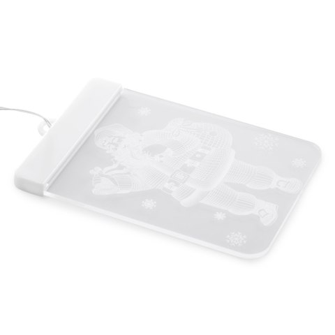 Dekoracja świąteczna SANTA CLAUS  transparentny do wewnątrz ameliahome - LEDPL/AH/SANTACLAUS/RECT/1PC
