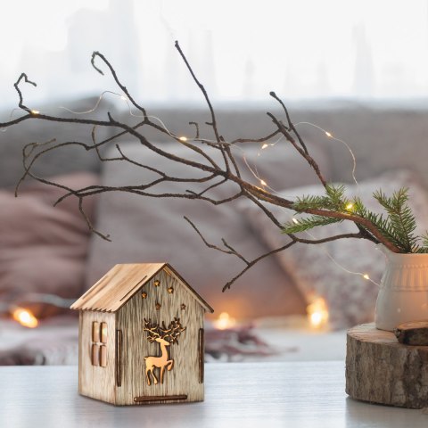 Dekoracja świąteczna SILVA styl klasyczny do wewnątrz decoking - LEDDECO/SILVA/HUT/WWH/5LEDS