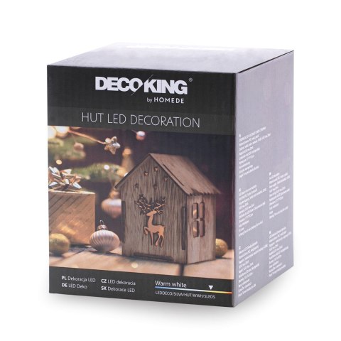 Dekoracja świąteczna SILVA styl klasyczny do wewnątrz decoking - LEDDECO/SILVA/HUT/WWH/5LEDS