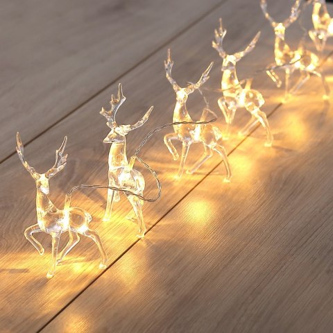 Dekoracja świąteczna decoking - LEDLIG/CHREINDEERS/CLEAR/UNI/10PCS