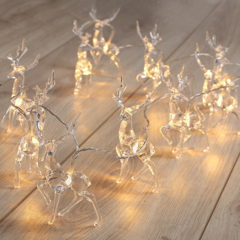Dekoracja świąteczna decoking - LEDLIG/CHREINDEERS/CLEAR/UNI/10PCS
