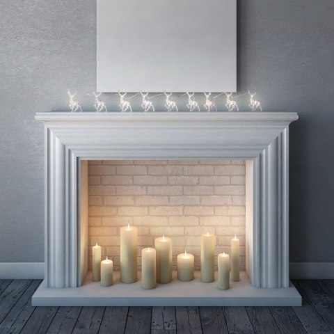 Dekoracja świąteczna decoking - LEDLIG/CHREINDEERS/CLEAR/UNI/10PCS