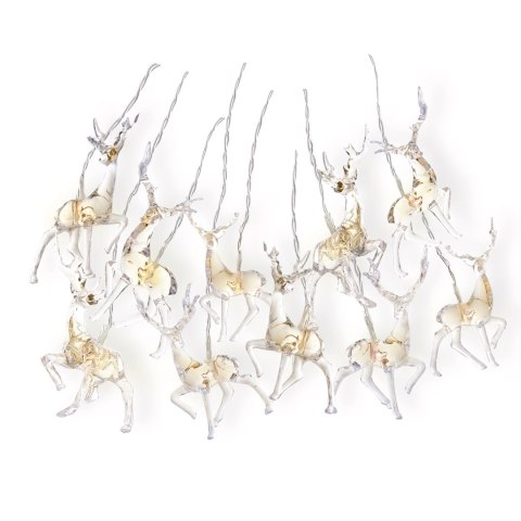 Dekoracja świąteczna decoking - LEDLIG/CHREINDEERS/CLEAR/UNI/10PCS