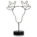 Dekoracja świąteczna  czarny styl industrialny do wewnątrz decoking - LEDDECO/LUNA/REINDEER/WWH/30LEDS
