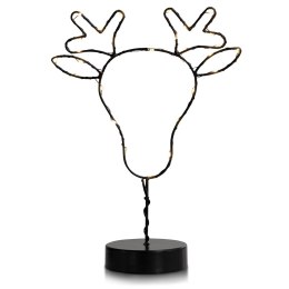 Dekoracja świąteczna  czarny styl industrialny do wewnątrz decoking - LEDDECO/LUNA/REINDEER/WWH/30LEDS