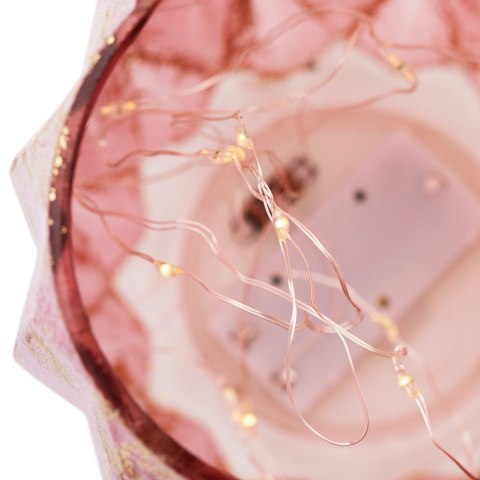 Dekoracja świetlna CORDOBA  pudrowy róż styl glamour do wewnątrz ameliahome - LEDDECO/AH/CORDOBA/POWDERPINK/12X13