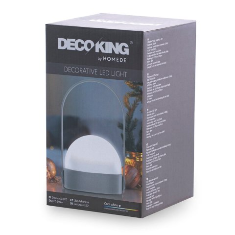 Dekoracja świetlna KAMPI  szary styl nowoczesny do wewnątrz decoking - LEDDECO/KAMPI/GREY/M/CWH/1PC