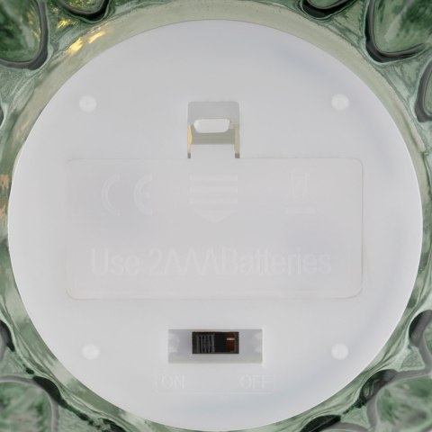 Dekoracja świetlna MADRID  butelkowa zieleń styl klasyczny do wewnątrz ameliahome - LEDDECO/AH/MADRID/BOTTLEGREEN/11X13