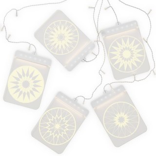 Dekoracja świetlna MANDALA  transparentny styl klasyczny do wewnątrz ameliahome - LEDPL/AH/MANDALA/RECT/SET/5PCS