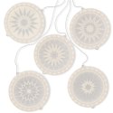 Dekoracja świetlna MANDALA  transparentny styl klasyczny do wewnątrz ameliahome - LEDPL/AH/MANDALA/ROUND/SET/5PCS