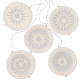 Dekoracja świetlna MANDALA  transparentny styl klasyczny do wewnątrz ameliahome - LEDPL/AH/MANDALA/ROUND/SET/5PCS