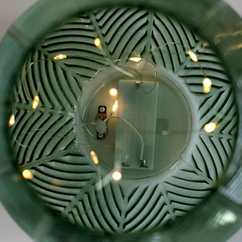 Dekoracja świetlna MURCIA  butelkowa zieleń styl boho do wewnątrz ameliahome - LEDDECO/AH/MURCIA/BOTTLEGREEN/16X17,5