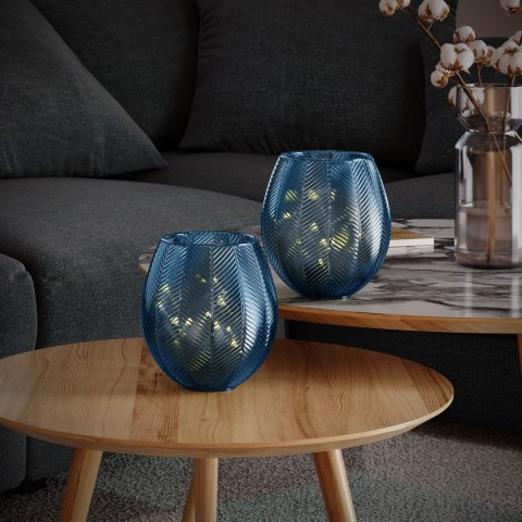Dekoracja świetlna MURCIA  niebieski styl boho do wewnątrz ameliahome - LEDDECO/AH/MURCIA/NAVY/16X17,5