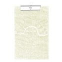 Mata łazienkowa BATI  biały motyw nowoczesny 50x80+40x50 ameliahome - BATHMAT/AH/BATI/SET/WHITE/50X80+40X50