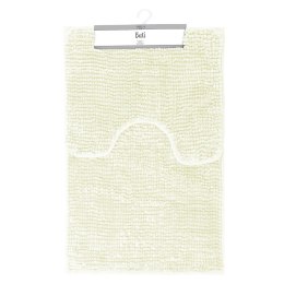 Mata łazienkowa BATI  biały motyw nowoczesny 50x80+40x50 ameliahome - BATHMAT/AH/BATI/SET/WHITE/50X80+40X50