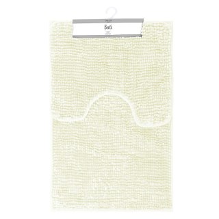 Mata łazienkowa BATI  biały motyw nowoczesny 50x80+40x50 ameliahome - BATHMAT/AH/BATI/SET/WHITE/50X80+40X50