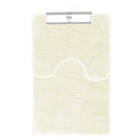 Mata łazienkowa BATI  biały motyw nowoczesny 50x80+40x50 ameliahome - BATHMAT/AH/BATI/SET/WHITE/50X80+40X50