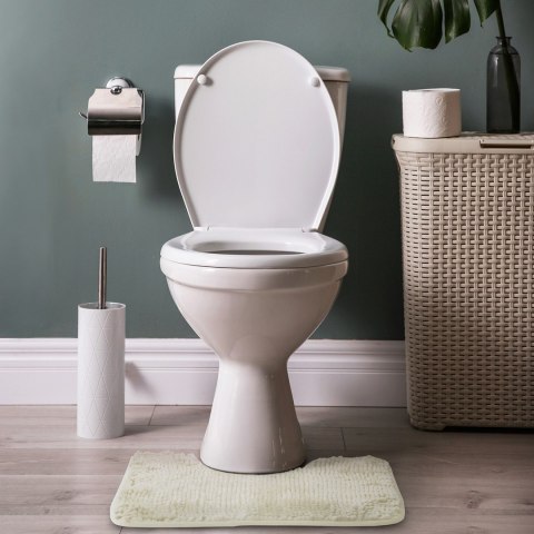 Mata łazienkowa BATI  biały motyw nowoczesny 50x80+40x50 ameliahome - BATHMAT/AH/BATI/SET/WHITE/50X80+40X50
