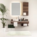 Mata łazienkowa BATI  biały motyw nowoczesny 50x80+40x50 ameliahome - BATHMAT/AH/BATI/SET/WHITE/50X80+40X50