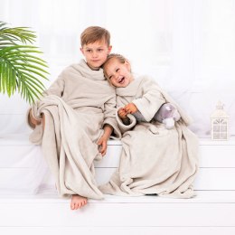 Koc Lazykids Kremowy Gładki Klasyczny 90x105