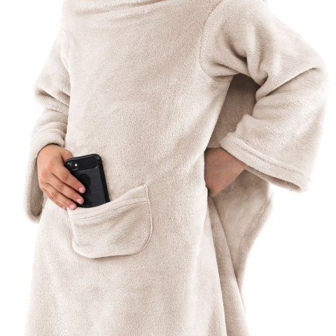 Koc Lazykids Kremowy Gładki Klasyczny 90x105
