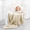 Koc Shleepy Beżowy Tłoczony żakardowo Nowoczesny 220x240 AmeliaHome - BLA/AH/SHLEEPY/BEIGE/220X240