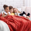 Koc Shleepy Czerwony Tłoczony żakardowo Nowoczesny 220x240 AmeliaHome - BLA/AH/SHLEEPY/RED/220X240
