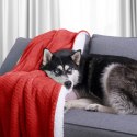 Koc Shleepy Czerwony Tłoczony żakardowo Nowoczesny 220x240 AmeliaHome - BLA/AH/SHLEEPY/RED/220X240