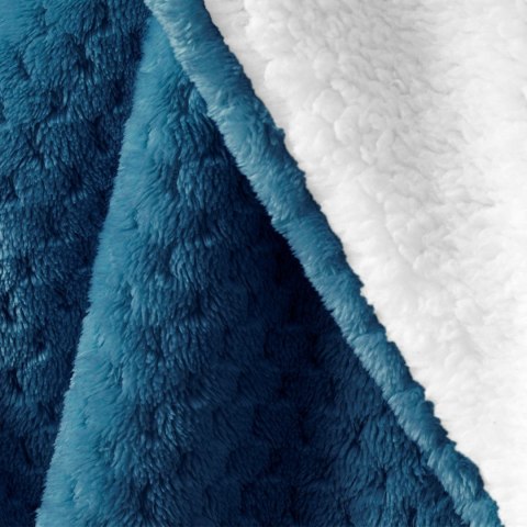 Koc Shleepy Indygo Tłoczony żakardowo Nowoczesny 220x240 AmeliaHome - BLA/AH/SHLEEPY/INDIGO/220X240
