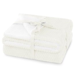 Koc Shleepy Kremowy Tłoczony żakardowo Nowoczesny 170x210 AmeliaHome - BLA/AH/SHLEEPY/CREAM/170X210