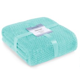 Koc Shleepy Turkusowy Tłoczony żakardowo Nowoczesny 70x150 AmeliaHome - BLA/AH/SHLEEPY/TURQUOISE/70X150