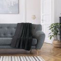 Koc Virkkuu Czarny Gładki Klasyczny 150x200 AmeliaHome - BLA/AH/VIRKKUU/BLA+CHA/BLA/150X200