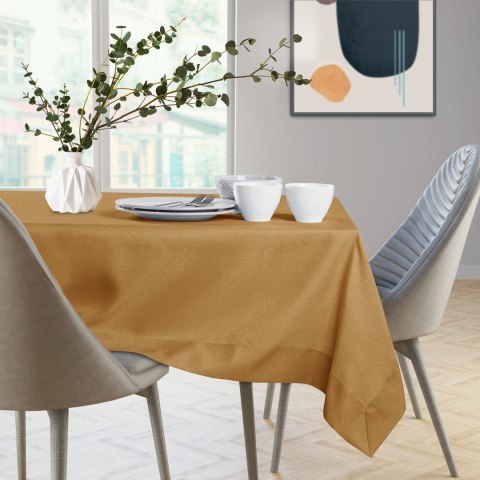 Obrus Empire Złoty Gładki Klasyczny 140x500 AmeliaHome - TCLOTH/AH/EMPIRE/BRD/GOLD/140X500
