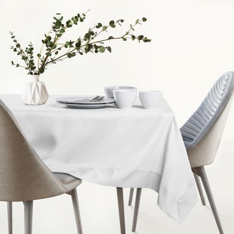 Obrus Empire Biały Gładki Klasyczny 140x500 AmeliaHome - TCLOTH/AH/EMPIRE/BRD/WHITE/140X500