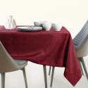 Obrus Gaia Bordowy Tłoczony Roślinny 110x160 AmeliaHome - TCLOTH/AH/GAIA/BRD/CLARET/110X160