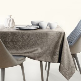 Obrus Gaia Cappuccino Tłoczony Roślinny 130x130 AmeliaHome - TCLOTH/AH/GAIA/BRD/CAPPUCCINO/130X130