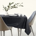 Obrus Gaia Czarny Tłoczony Roślinny 130x130 AmeliaHome - TCLOTH/AH/GAIA/BRD/BLACK/130X130