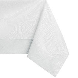 Obrus Gaia Biały Tłoczony Roślinny 100x100 AmeliaHome - TCLOTH/AH/GAIA/BRD/WHITE/100x100