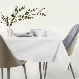 Obrus Gaia Biały Tłoczony Roślinny 140x300 AmeliaHome - TCLOTH/AH/GAIA/BRD/WHITE/140X300