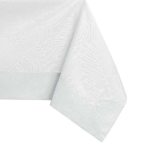 Obrus Gaia Biały Tłoczony Roślinny 140x340 AmeliaHome - TCLOTH/AH/GAIA/BRD/WHITE/140X340