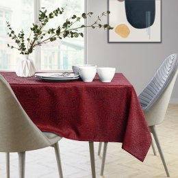 Obrus Gaia Bordowy Tłoczony Roślinny 100x100 AmeliaHome - TCLOTH/AH/GAIA/HMD/CLARET/100x100