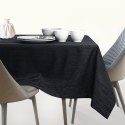 Obrus Vesta Czarny Tłoczony Nowoczesny 130x130 AmeliaHome - TCLOTH/AH/VESTA/BRD/BLACK/130X130