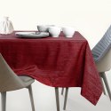 Obrus Vesta Bordowy Tłoczony Nowoczesny 140x340 AmeliaHome - TCLOTH/AH/VESTA/BRD/CLARET/140X340