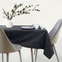 Obrus Vesta Czarny Tłoczony Nowoczesny 140x160 AmeliaHome - TCLOTH/AH/VESTA/HMD/BLACK/140X160