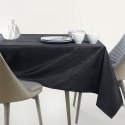 Obrus Vesta Czarny Tłoczony Nowoczesny 140x180 AmeliaHome - TCLOTH/AH/VESTA/HMD/BLACK/140X180