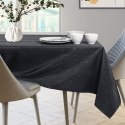 Obrus Vesta Czarny Tłoczony Nowoczesny 140x200 AmeliaHome - TCLOTH/AH/VESTA/HMD/BLACK/140X200