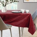 Obrus Vesta Bordowy Tłoczony Nowoczesny 155x350 owal AmeliaHome - TCLOTH/AH/VESTA/HMD/CLARET/O155X350