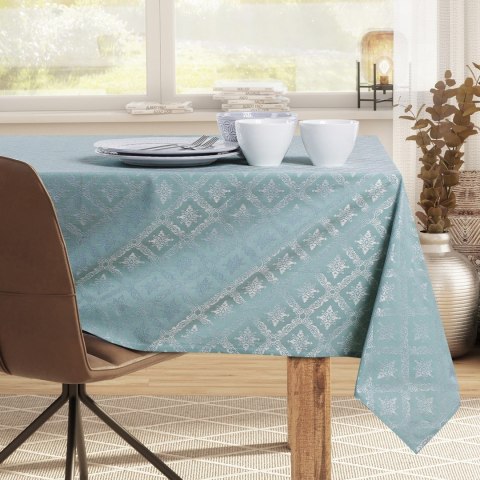 Obrus Maya Miętowy Drukowany Klasyczny 150 koło DecoKing - TCLOTH/DK/MAYA/HMD/MINT/R150X150