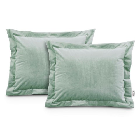 Poszewka dekoracyjna VELVET kolor miętowy styl glamour velvet 50x70 ameliahome - CUS/AH/VELVET/MINT/SIDE/50X70*2