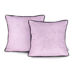 Poszewka dekoracyjna VELVET kolor pudrowy róż styl glamour velvet 45x45 ameliahome - CUS/AH/VELVET/PINK/PIPING/45X45*2